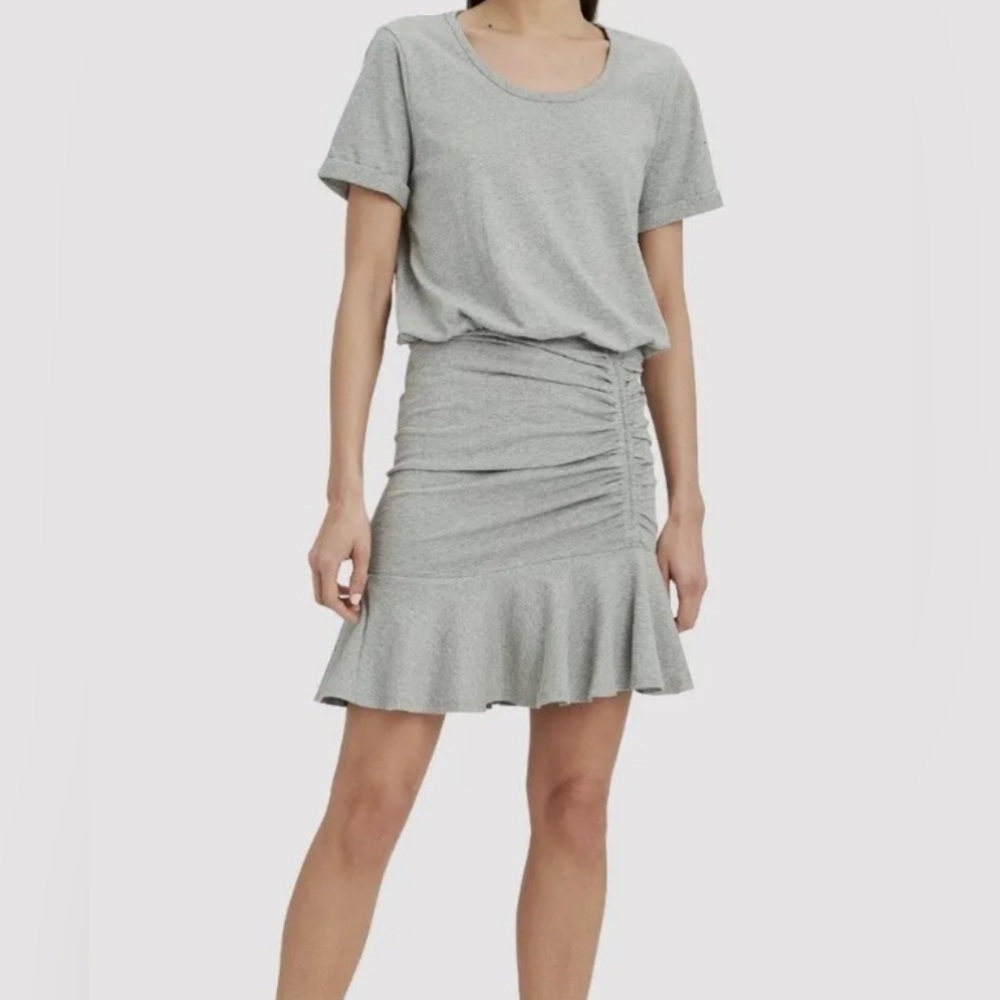 Veronica Beard Pima Ruched T Shirt Dress